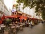 Restaurans flanking the street